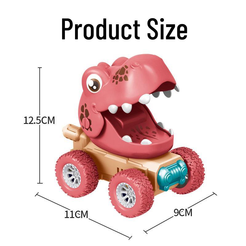 Cross-Border Cute Dinosaur Pull-Back Toy Car for Kids - Press-and-Go Inertia Vehicle