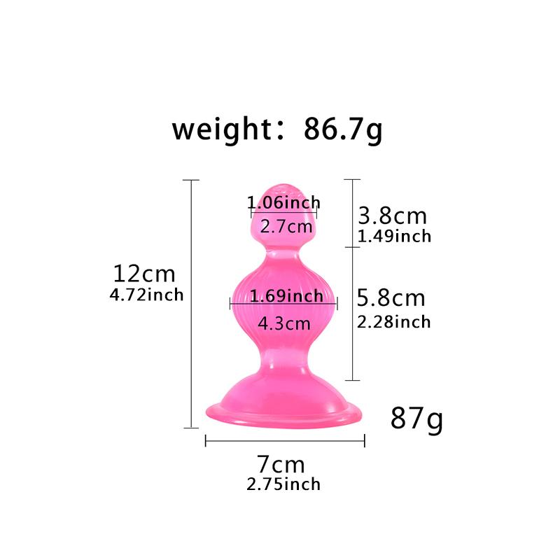 Female Size S/M/L Pull Beads Butthole And Vaginal Use Multicolor Healthy Soft Gel Suction Cup For Women Big Dick Sex Toys