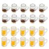 10PCS Miniature Beer Glass Dollhouse Mug Models Fairy Garden Doll House Decor