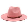 Summer Panama Straw Hat for Men Women, Wide Brim Sun Cap Beach Vacation, UV Protection Travel Hat