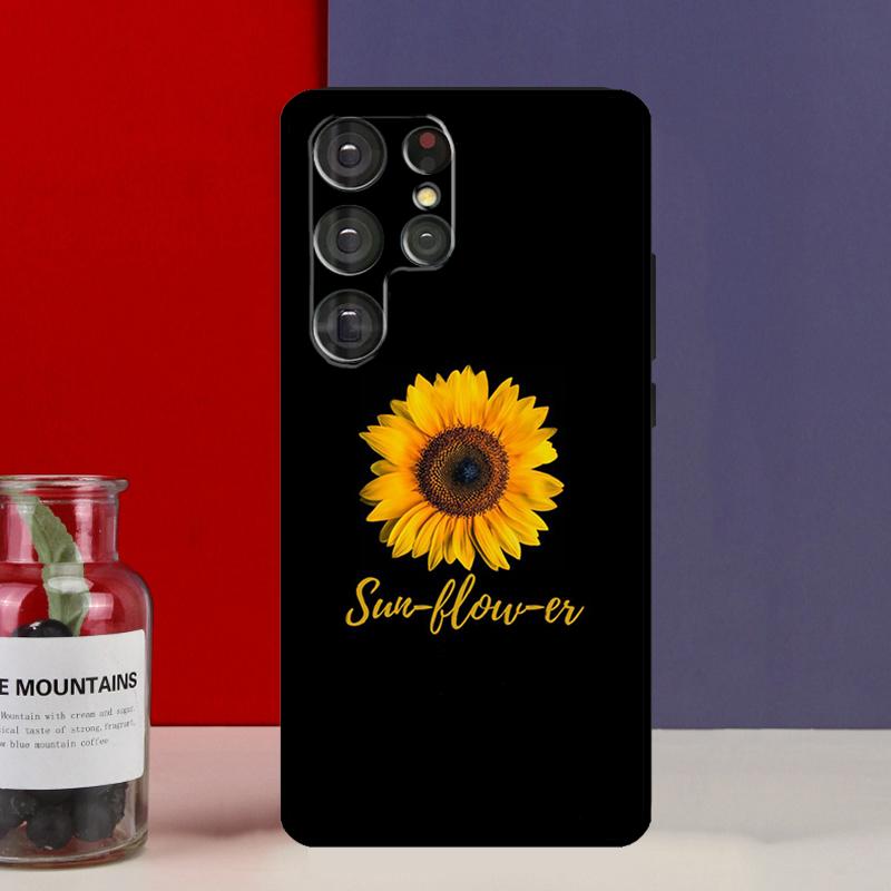 Beauty Yellow Sunflower Funda Case For Samsung Galaxy S25 Ultra S9 S10 S20 FE S21 S22 S23 Plus S24 Ultra Phone Cover