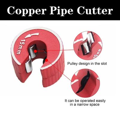 Aluminium Alloy Body Pipe Slice Tool Self Locking Robust Durable Copper Tube Cutters Ratchet Handles Easy Operation