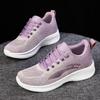 Women's Shoes 2024 Spring Casual Soft Sole Sports Shoes, Breathable Flying Mesh Shoes, Large-sized Running Shoes