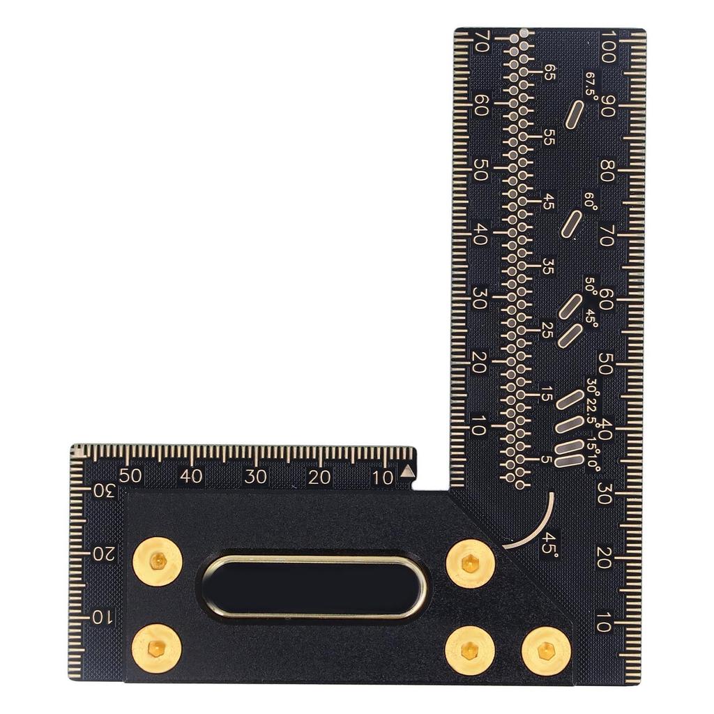 100mm Holzbearbeitungs-Anreißer L-Form Quadratisches Lineal Aluminiumlegierung Zimmermann Anreiß-Markiermaß