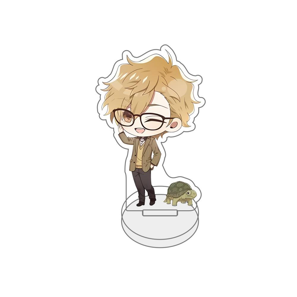 Anime Katekyo Hitman Reborn Acrylic Stand Figure Key Sawada Tsunayoshi Hibari Kyoya Vongola 10cm Model Plate Desk Decor Gift Key
