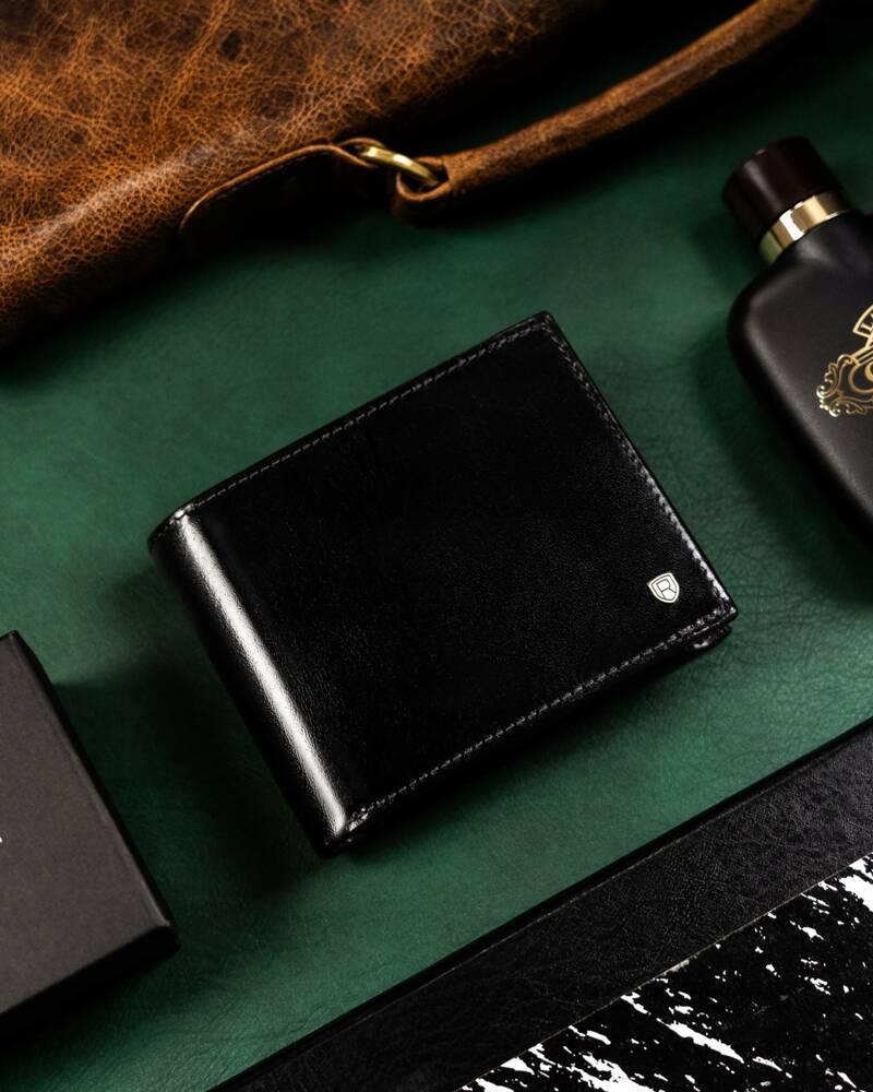 Elegant Men's Leather Wallet Without External Clasp - Rovicky