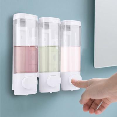 3-in-1 Shampoo and Conditioner Dispenser Wall-Mounted Shower Soap Dispenser Conditioner & Body Wash Dispenser for Bathroom Hotel
