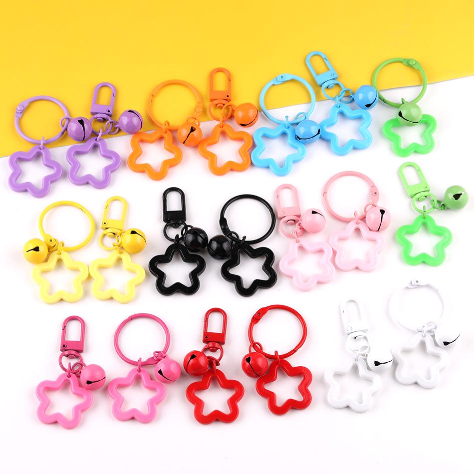 Korean Style Sweet Acrylic Star Keychain Pendant with DIY Perler Beads