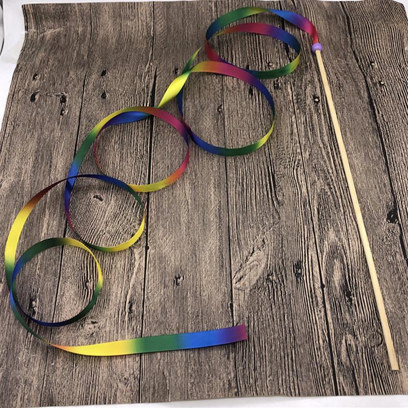 1 Pieces, Rainbow Ribbons, Fairy Sticks, Ribbon Sticks, Children's Dance Baton, Spinning and Gymnastics, Festival Party Supplies, Wedding Decoration