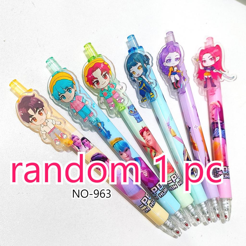 New K-POP Devil Hunter Black 0.5mm gel Pen Acrylic Patch Anime Cute Value Student Stationery Gift