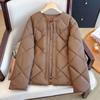 Navava Lightweight Diamond Quilted Long Sleeve Warm Solid Padding Jacket Nc476