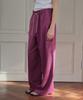 CITTA Signature Logo Linen Wide Pants_Ctb574(Purple)