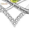 Heart Necklace for Women Romantic I Love You Forever Cubic Zirconia Heart Pendant Necklace for Valentine's Day Anniversary Gift