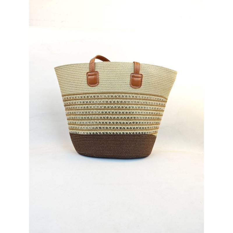 

Соломенная сумка женская летний ветер новая пляжная приморская уличная отпуск большая вместимость на плечо size [45 * 30 * 27]