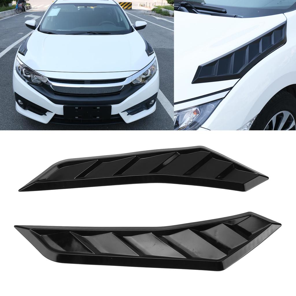 Universeller Auto Motorhaube Lufteinlass Panel Aufkleber Dekorative Auto Exterieur Zubehör für AutoSchwarz