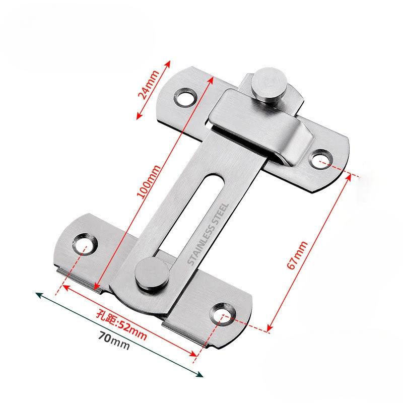 

2pc Durable Stainless Steel Barn Door Lock - 180° Flip Sliding Latch for Garage, Bathroom, Bathroom Privacy Lock Secure