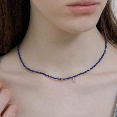 By Hyeres Pumpkin Beads Necklace (Lapis Lazuli) BH7N4A721WB450