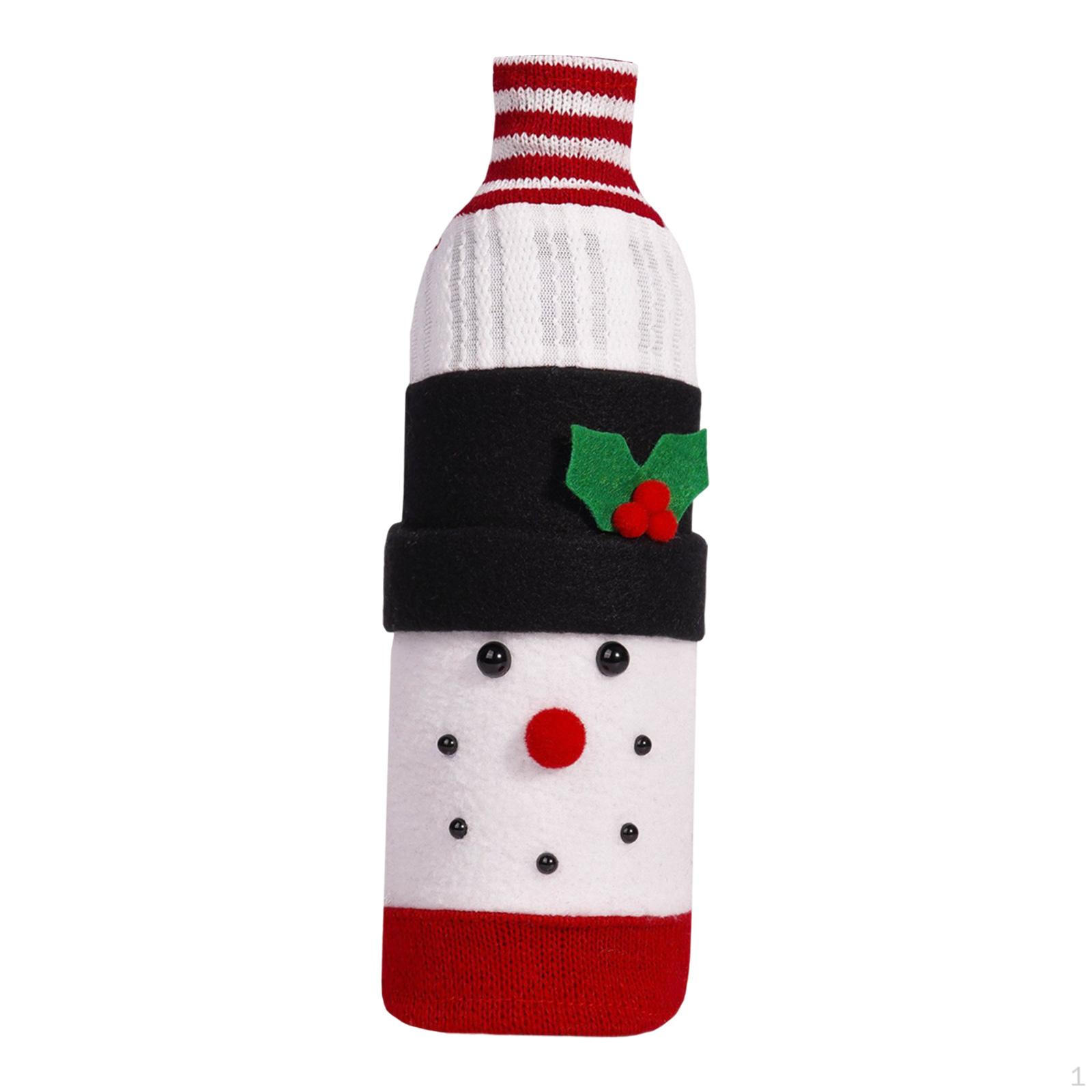 

Рождественский чехол для бутылки вина, платье, праздничные атрибуты, обеденный стол, декоративный реквизит Snowman