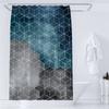 Hexagonal Geometry Bathroom Shower Curtain Waterproof Bathroom Curtains Polyester Bath Curtain Bathtub Bathing Cover With Hooks