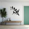 1pc Classic Style Metal Bird Silhouette Wall Art, Original Laser-Cut Wall Sculpture