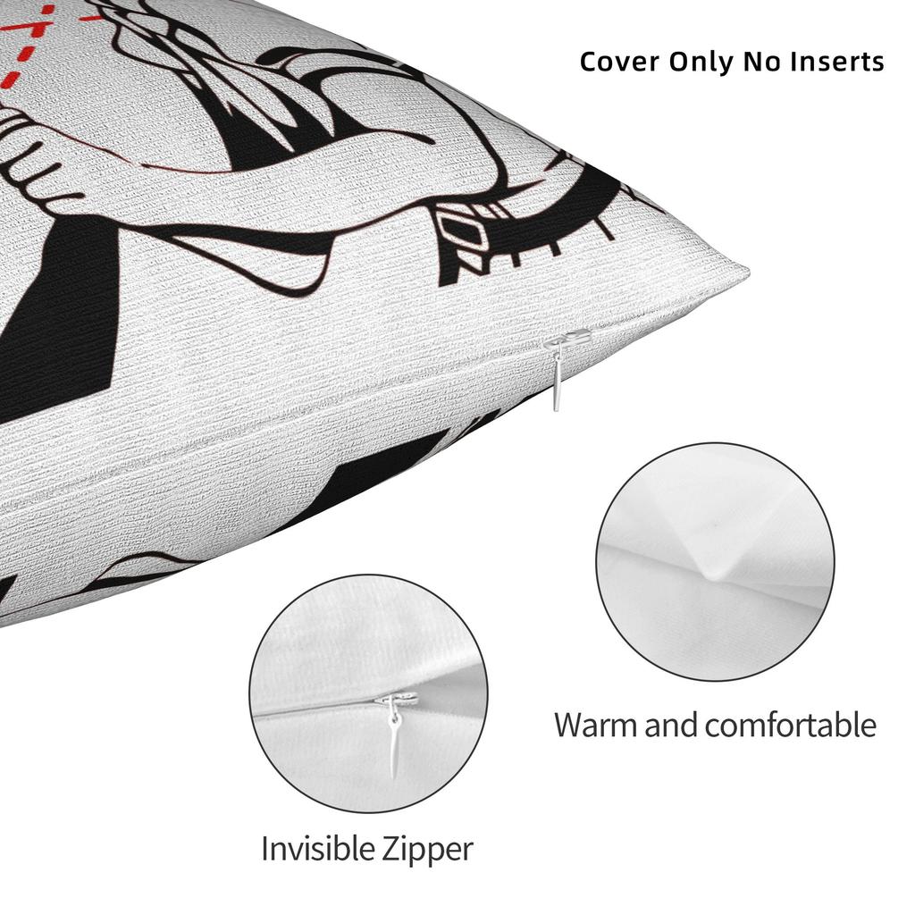 Animal Legoshi & Juno Wolf Pillow Cover Comfy Cushion Cover Kawaii Pillow Case For Sofa Home Decor