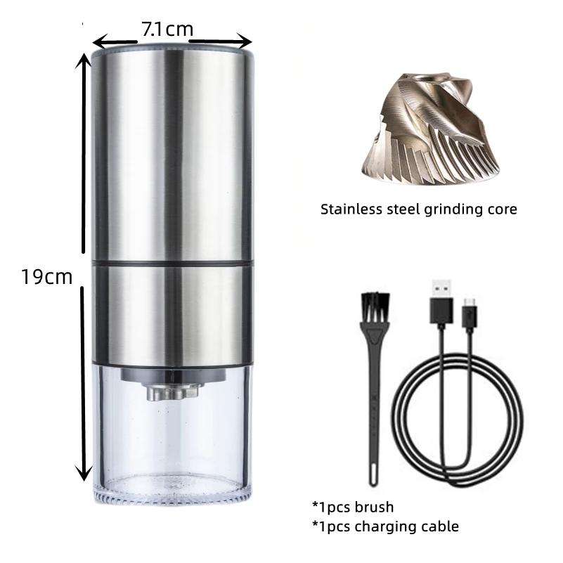 Tragbare Upgrade Elektrische Kaffeemühle TYPE-C USB Ladung CNC Edelstahl Mahlkern Kaffeebohnen Mühle