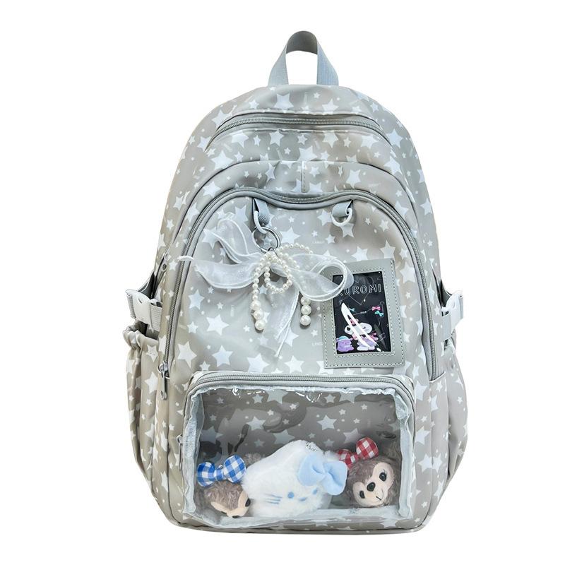 Schoolbag High-value Cute Girl Backpack Japanese Students Large-capacity Schoolbag Pain Bag Going Out Versatile Star Backpack Female