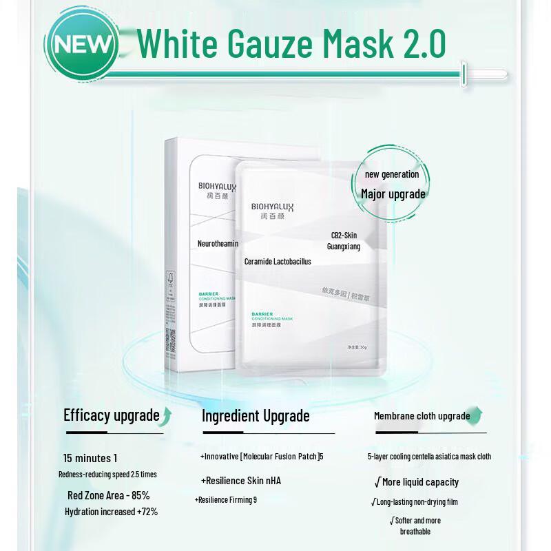 Bio-Hyalux Hyaluronic Acid Barrier Repair Gauze Mask