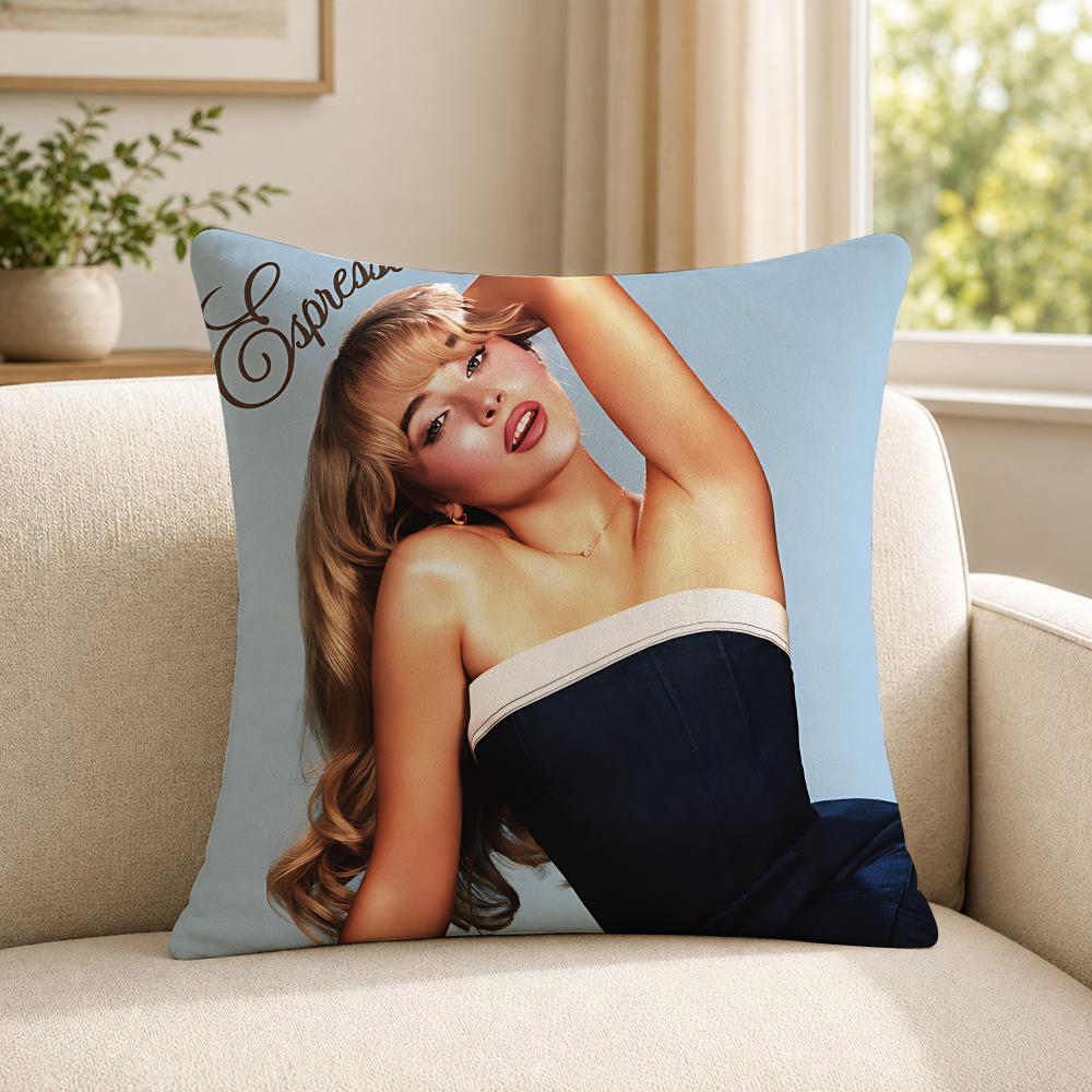 Singer SSabrina CCarpenter Cushion Cover Soft Short Plush SkinFriendly Cushion Case for MultiScene Use