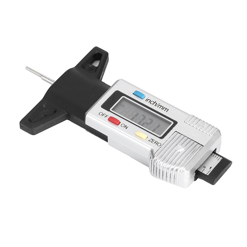 Wheel Thread Depth Gauge 0~25.4mm1in Car Tyre Thread Depth Meter for Multiple PurposeWhite