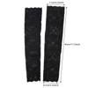 Women Summer Ice Silk Lace Arm Sleeve Elastic Sleeve Driving Gloves Black White Long Fingerless Mittens Sunscreen Glove