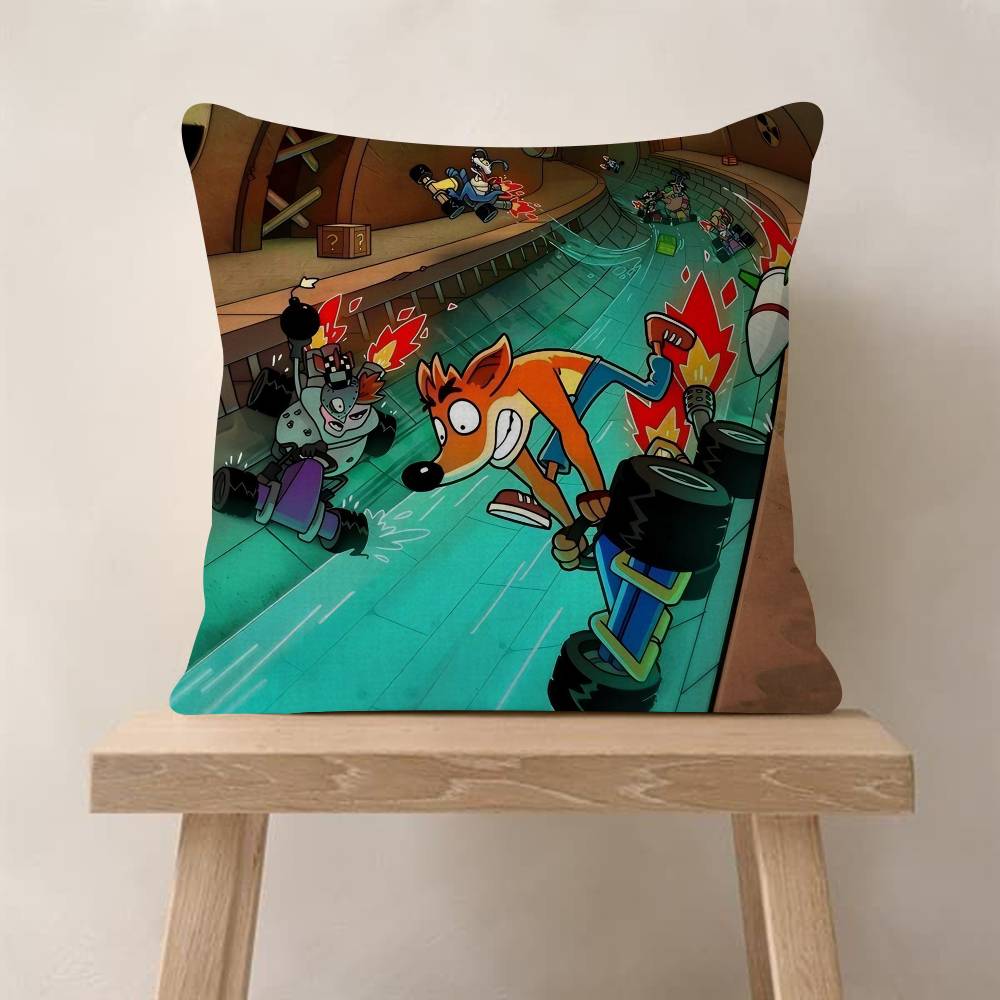 

Game CCrash Bandicoots Pillow Cover Design Cushion Cover Decor Holiday Decorati 30x30 cm