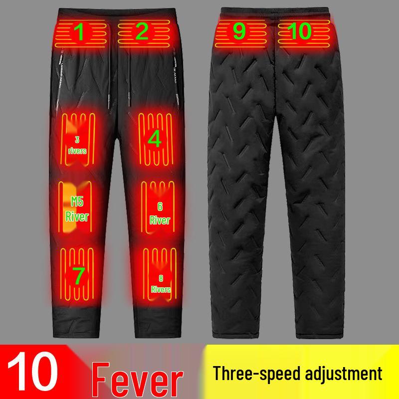 Men's USB Heated Lamb Fleece Pants - Intelligent, Warm Winter Wear