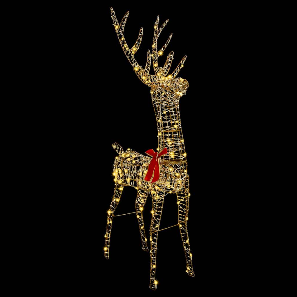 3D Reindeer 140 LEDs Warm White 128 Cm PET