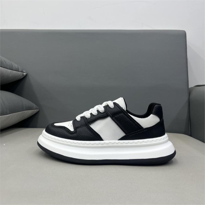 

Summer new breathable mesh color matching trendy thick-soled medium-top lace-up casual shoes 38