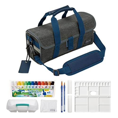 Pentel Paint Set, Art Supplies, Washable, Compact Model, Blue, Includes Cloth, ZST32-CG
