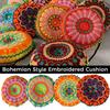 Bohemian Moroccan Cushion Ethnic Embroidery Futon Meditation Cushion Ottoman Bay Window Mat With Core Home Decor Floor Seat Pouf