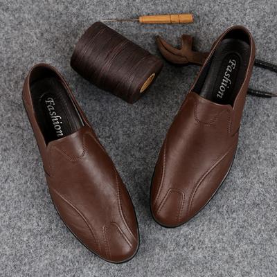 Nowe Mokasyny Męskie Modne Buty ze Skóry Naturalnej Codzienne Miękkie Wygodne Oddychające Płaskie Buty Lazy Buty Męskie Lekkie Buty do Jazdy