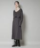 Nano Universe Knit Camisole Dress and Cropped Knit F Women's V-Neck Set, 023, Charcoal, 673-5219306