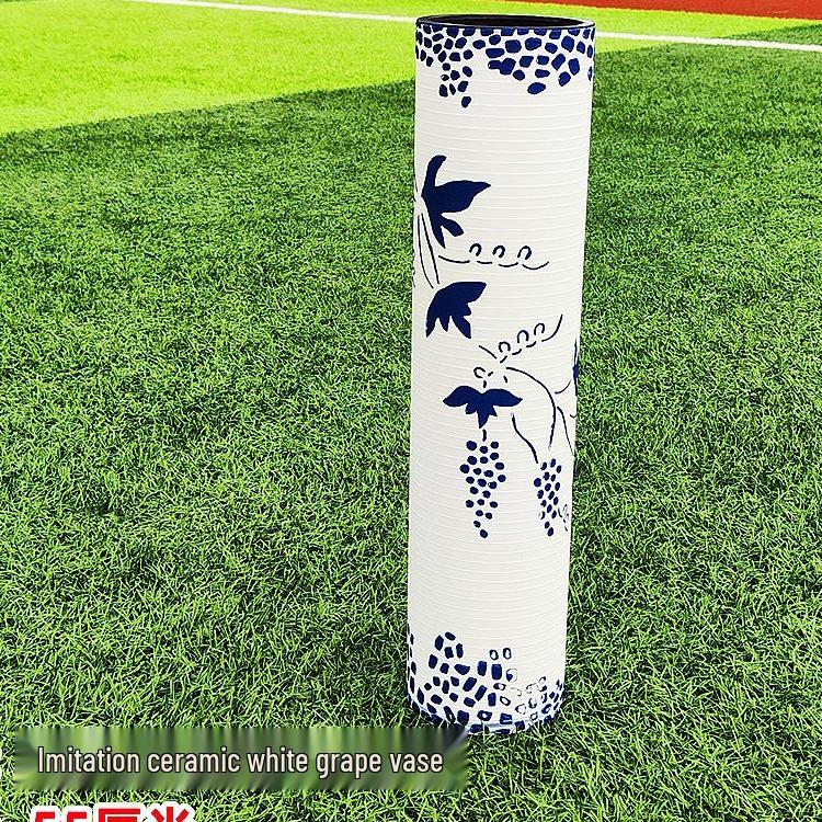 Nordic Large Resin Rattan Vase for Dried Flowers - Ceramic Look, Iron Art Floor Decoration.