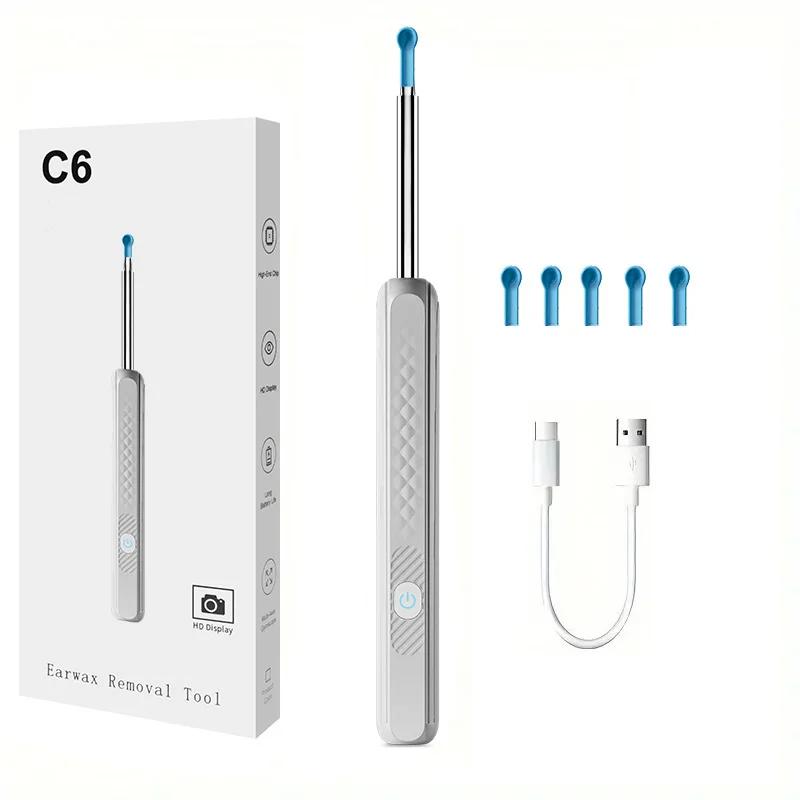 Durable And Safe Wireless Smart Visual Ear Cleaner 800W Hd Camera Ear Wax Removal Tool Otoscope For Android Ios Compatible