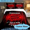 Custom Name Bayern Munich Crest Bedding Set 3pcs, Bedding Set Including 1pc Duvet Cover And 2pcs Pillowcases for Bedroom, Dormitory Gift