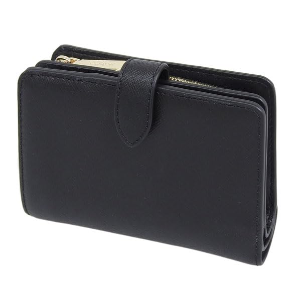 Kate Spade Madison SmallMedium Compact Bifold Wallet KC580 (Black) - Women's, Compact, Outlet Brand, Saffiano Leather.