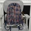 Schoolbag Japanese ins autumn and winter retro plaid schoolbag female British college style college student class travel versatile backpack