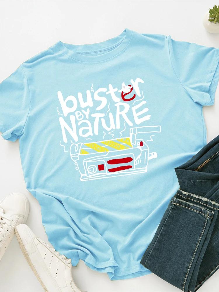 

Buster By Nature Принт Фонографа Женская Футболка с Коротким Рукавом и Круглым Вырезом Свободная Женская Футболка Женская Футболка Топы Camisetas Mujer XXXL небесно-голубой