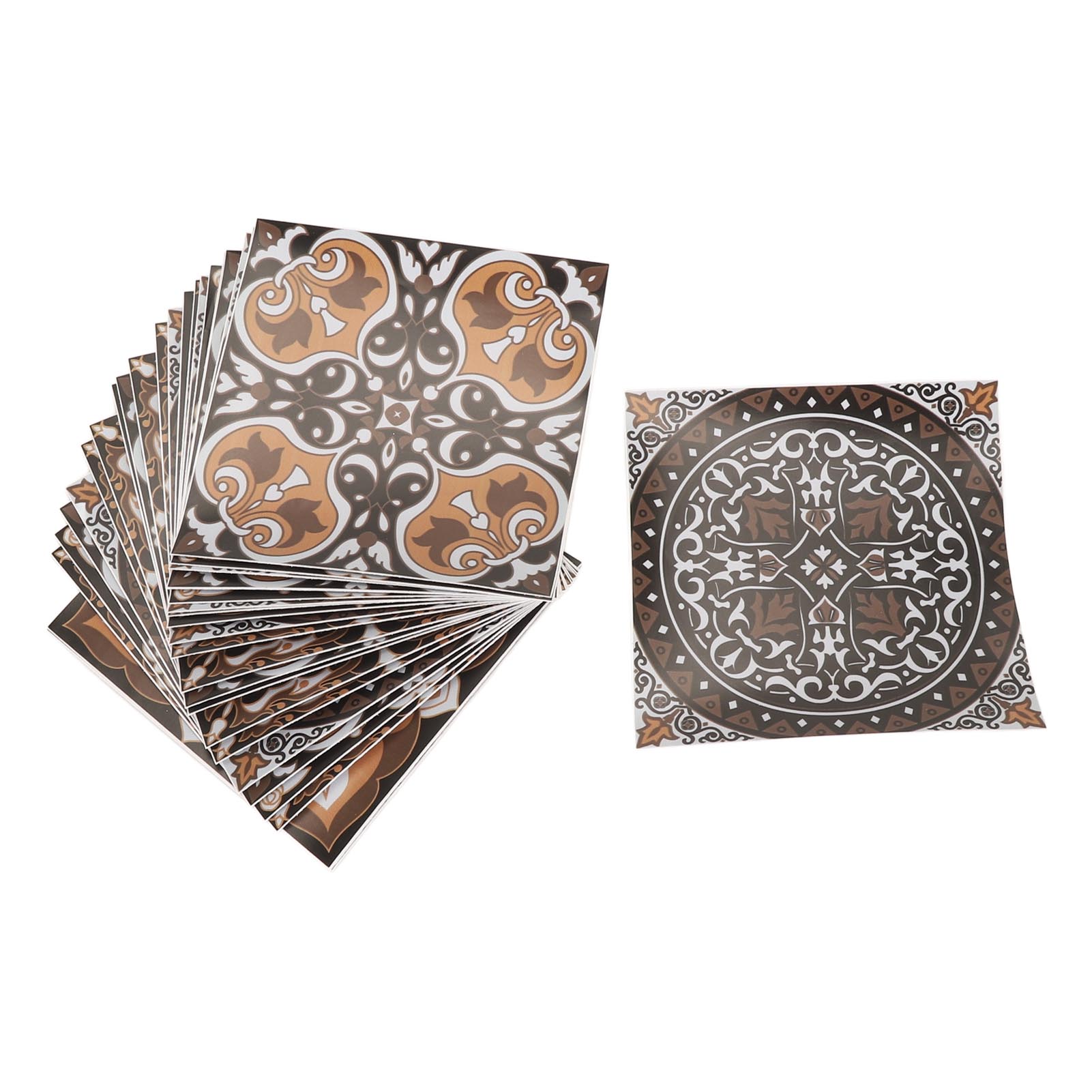 24 Pièces Autocollant Carreau 15 X 15cm Imperméable Résistant à l'Huile Rétro Auto-Adhésif Autocollant Mural pour Maison Salle de Bain Cuisine
