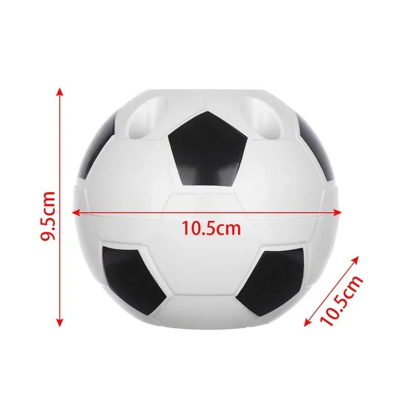Round Football-Shaped Multifunctional Plastic Pen Holder for Students and Office Use