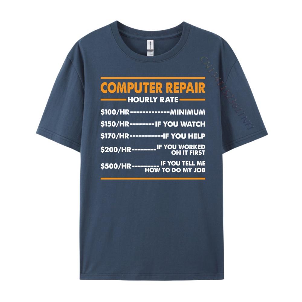 

Computer Repair Hourly Rate Tech Support Computer Geek Fashion T Shirt Men Mens Designer Clothes Vintage Style 4XL