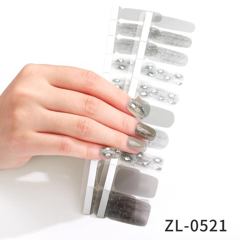New French Manicure Stickers Waterproof Hot Stamping Ins Valentine's Day Nail Stickers