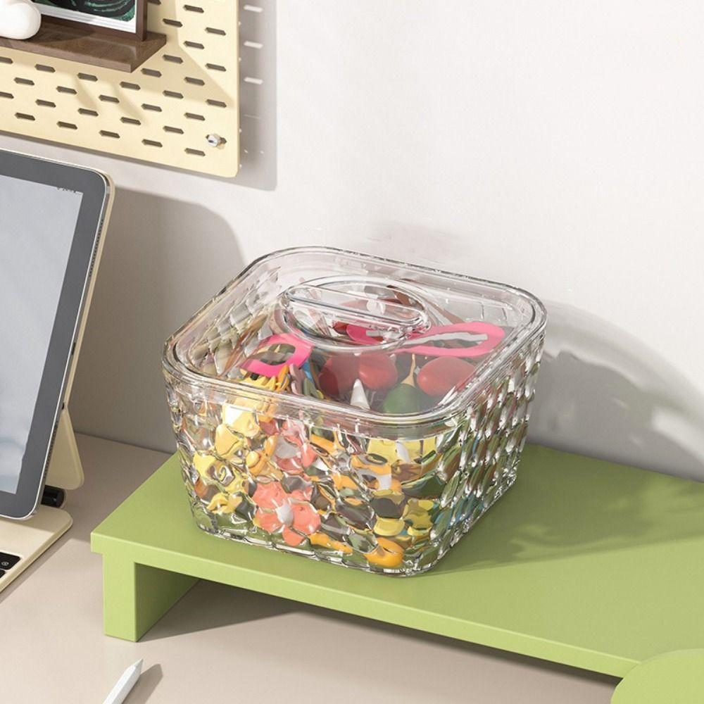 Dust-proof Hair Accessory Storage Box Plastic Laundry Pods Container  Hair Clip Storage